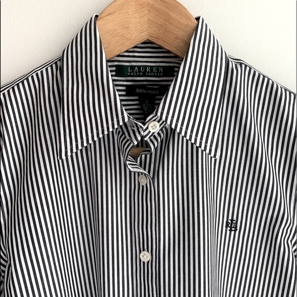 SOLD!!Ralph Lauren Classic Fit Black/White Shirt - Picture 6 of 8